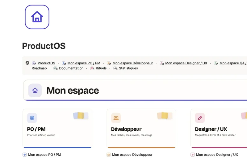 Le template ProductOS dans Notion