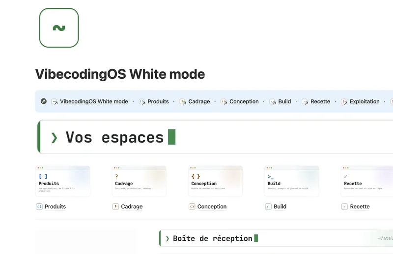 Le template VibecodingOS dans Notion